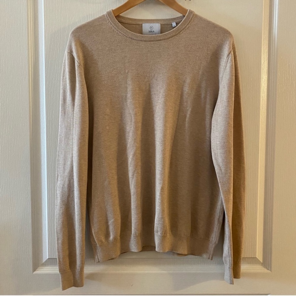BLÄCK Swedish Brand Men’s Menton Knitted Sweater in Cream - L
